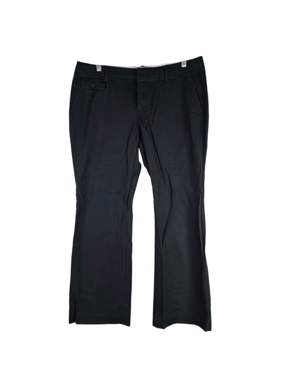 Womens Banana Republic Ryan Fit Black Trousers Pants Cotton Blend Size 10 Short